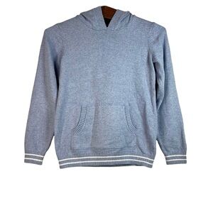 Janie and Jack Girls Blue Hoodie Pullover Sweater Outdoor Size 10 Cotton Blend